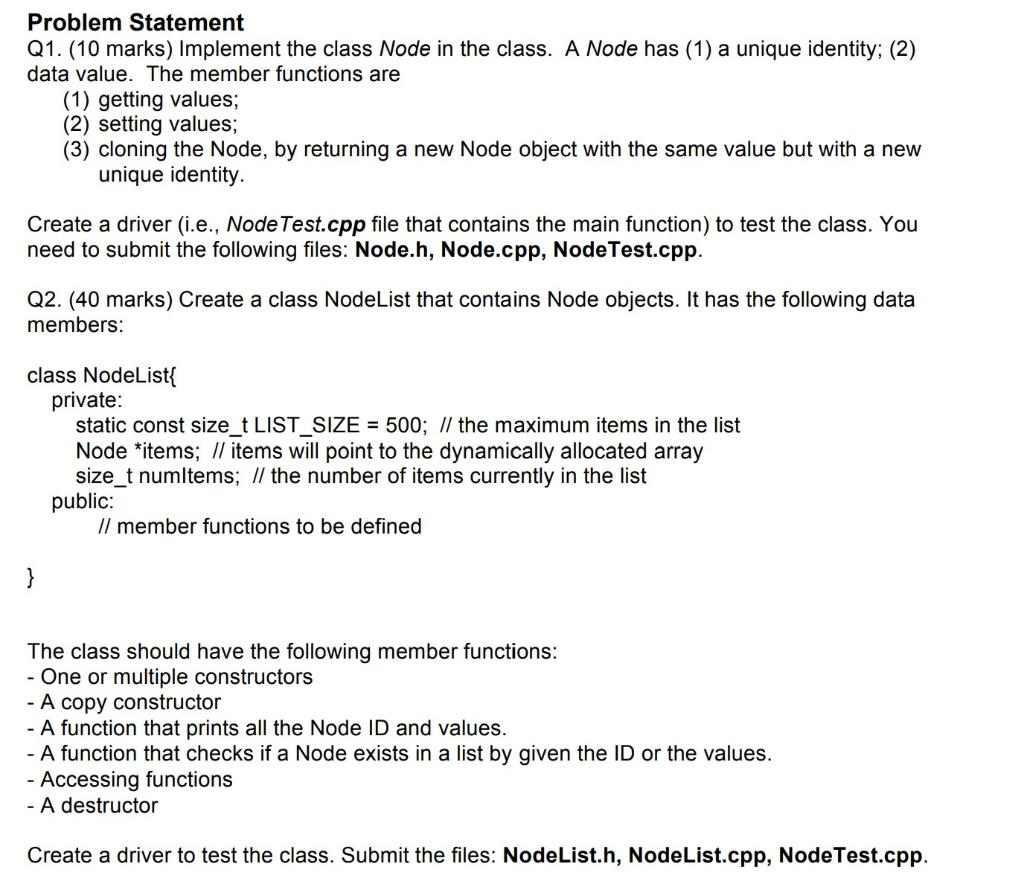 Please solve Q2 only using C++ , you will need Q1 for