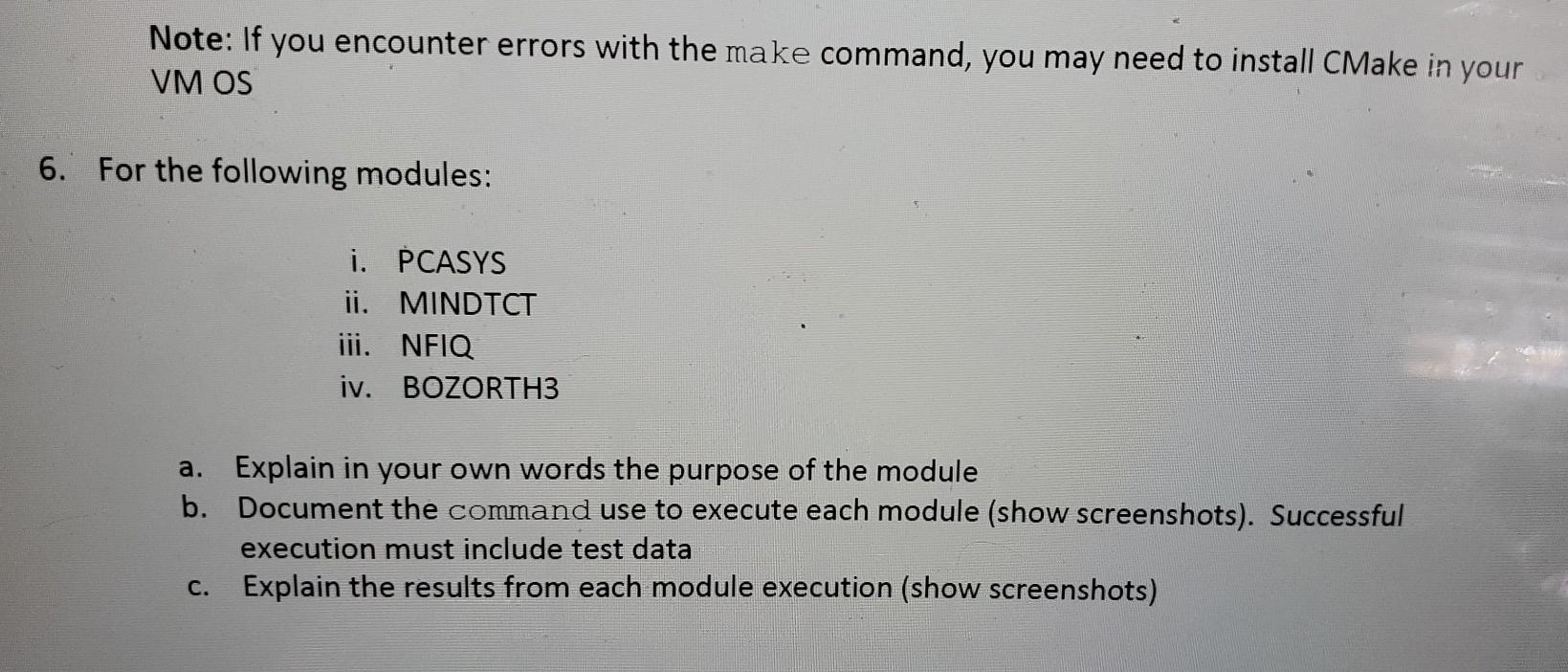  what commands is it wanting? Note: you encounter errors with the