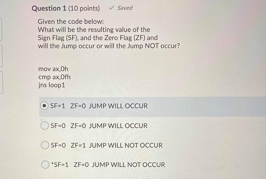 undefined Question 1 (10 points) Saved Given the code below: What will