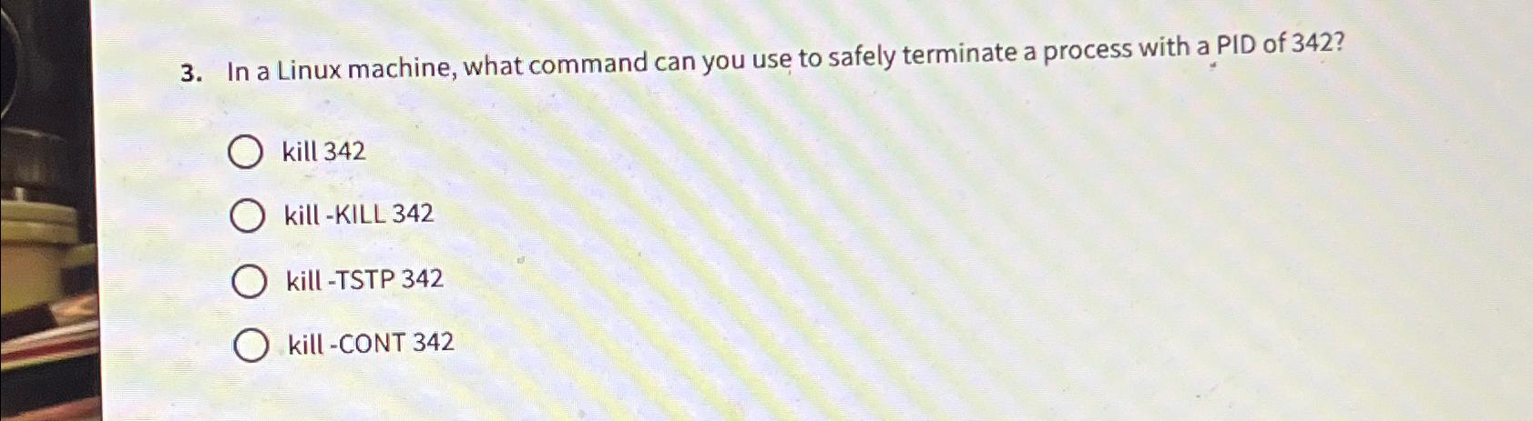  In a Linux machine, what command can you use to safely
