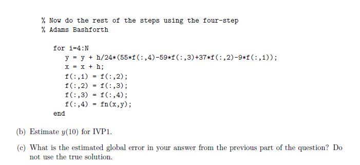PECE mode to estimate y(10) for IVP1 5. 16 marks] This question