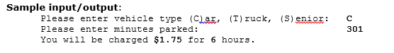 Calculate the total amount due after parking in the Pentagon Parking lot.