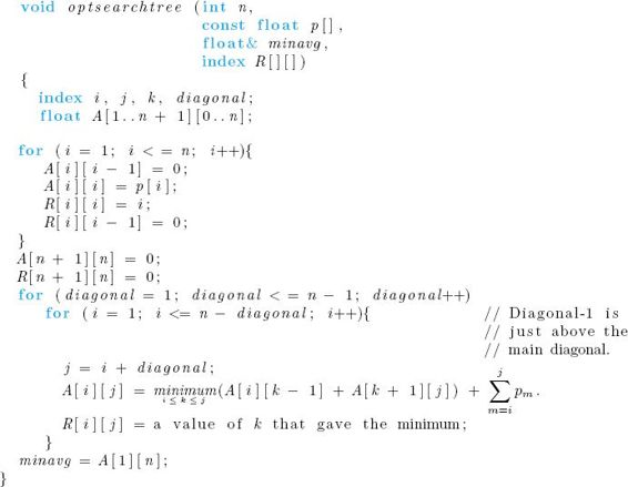 Generalize the Optimal Binary Search Tree algorithm (Algorithm 3.9) to the case