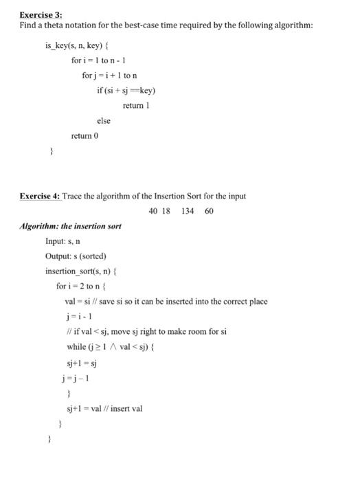  Find a theta notation for the best-case time required by the