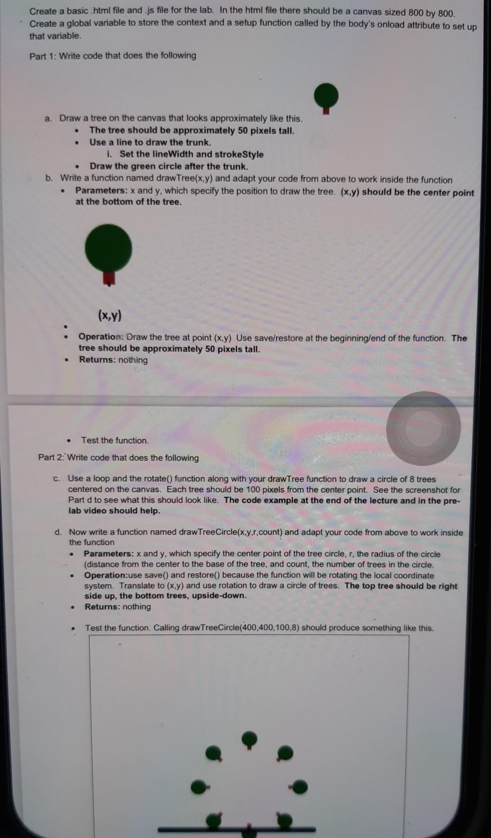  Create a basic .html file and .js file for the lab.