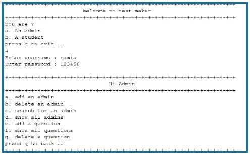 system for managing short tests, so that the administrator can add a