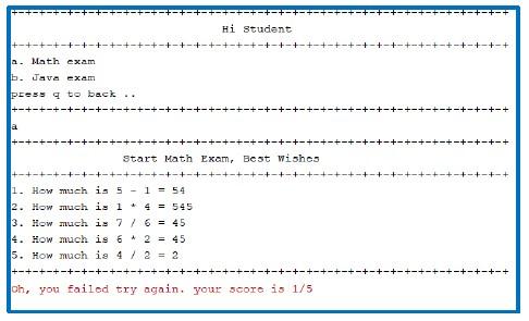 an administrator or as a student: Administrator interface: The administrator enters it