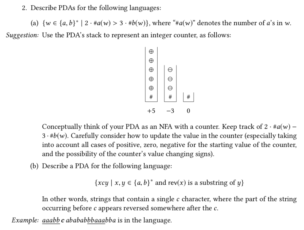 Regarding the question: "either two stack PDA OR one stack PDA" One