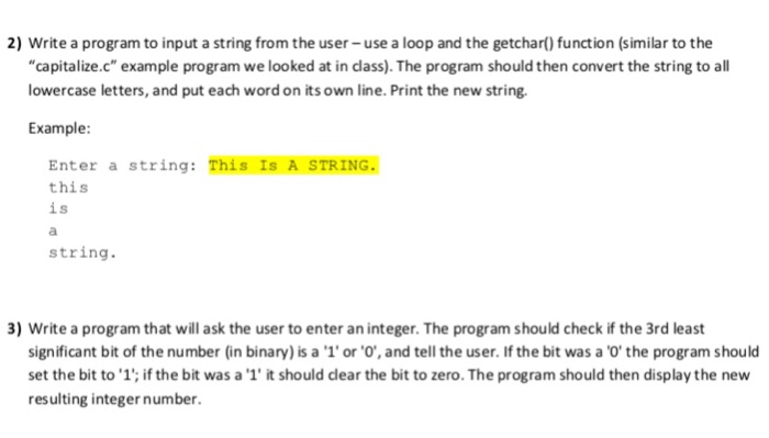  Write a program to input a string from the user -