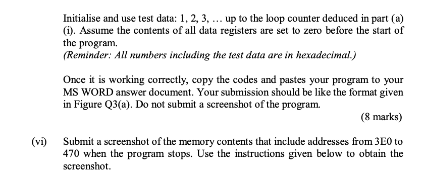 based on the EASY68K simulated processor. Assume the contents of all data