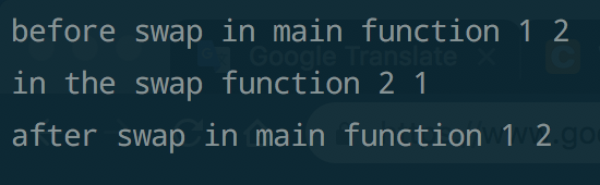 not return numbers in the swap function. In python The result I