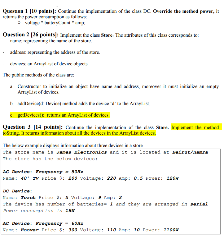 # address: String example: Beirut Hamra # devices: ArrayList