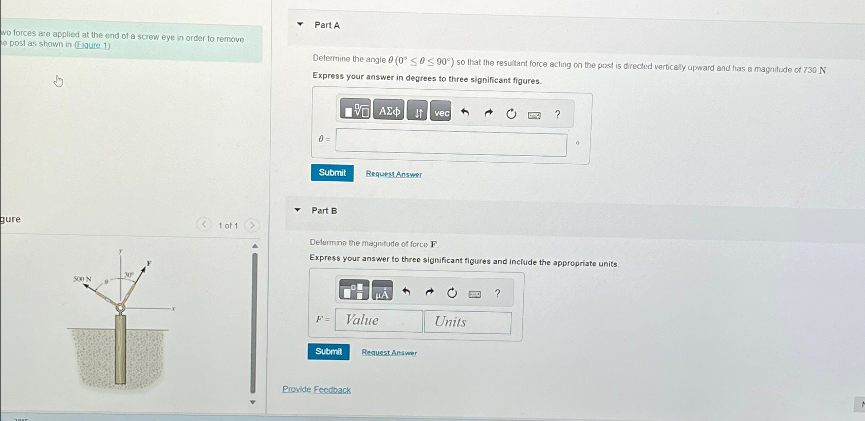  Part A\ Determine the angle \\\\theta (0\\\\deg ) ( 90\\\\deg )
