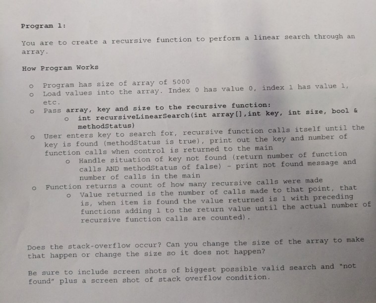  Need help doing this program in c++. Program 1: You are