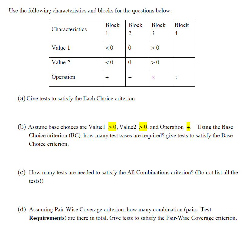 please explain. specially the pair-wise testing question. Thanks. will give thumbs up