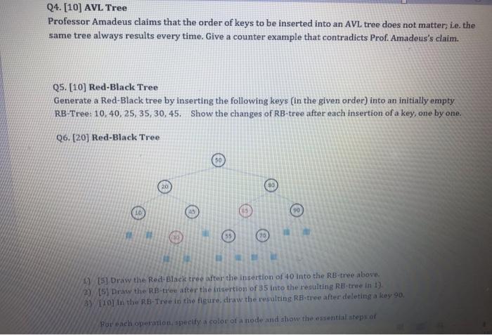 Generate an AVL tree by inserting the following keys (in the given