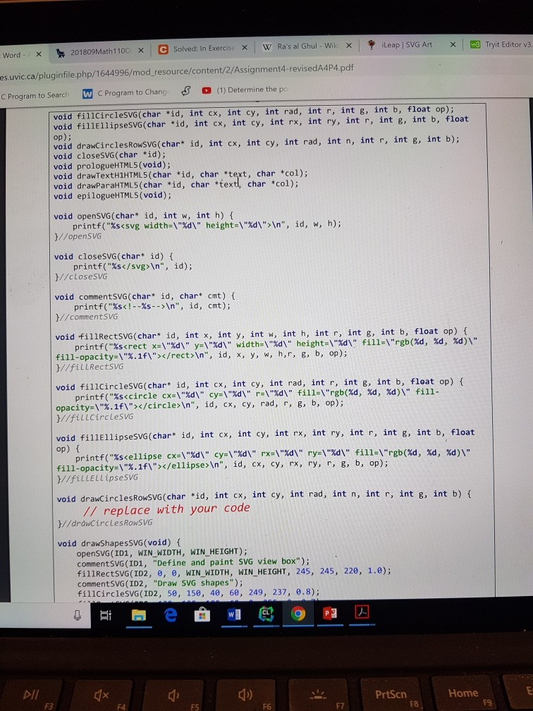 #define ID1 (" ") #define ID2 (" ") //prototypes void openSVG(char *id,