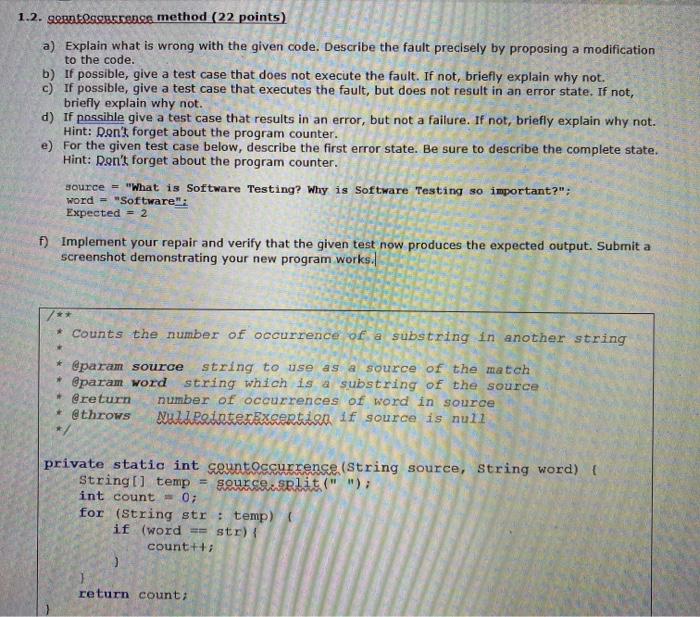  1.2. geantescorronse method (22 points) a) Explain what is wrong with