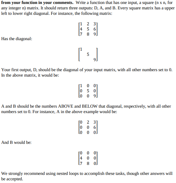 these seperate questions? Thanks! [Print and Submit] Please write a function with