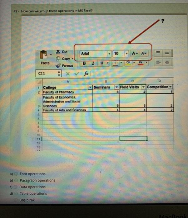 do you rearrange the data in ascending or descending order in MS