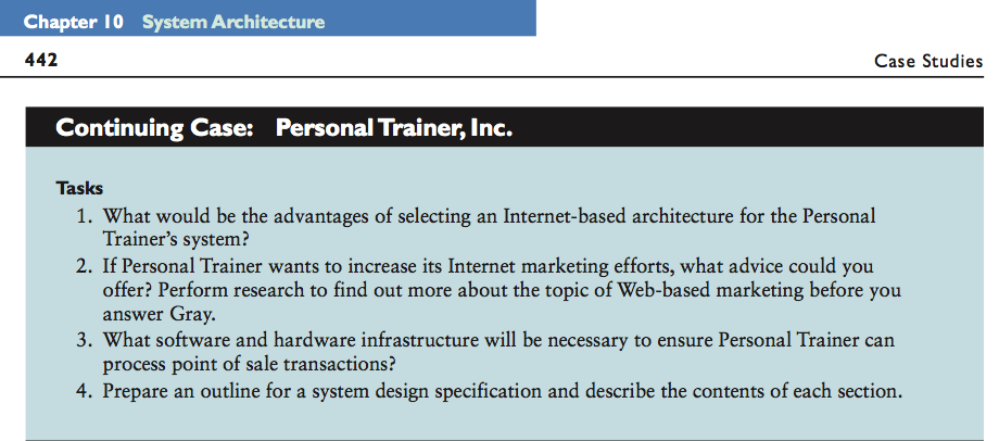 Design 10th edition book, the case study in chapter 10 ( page