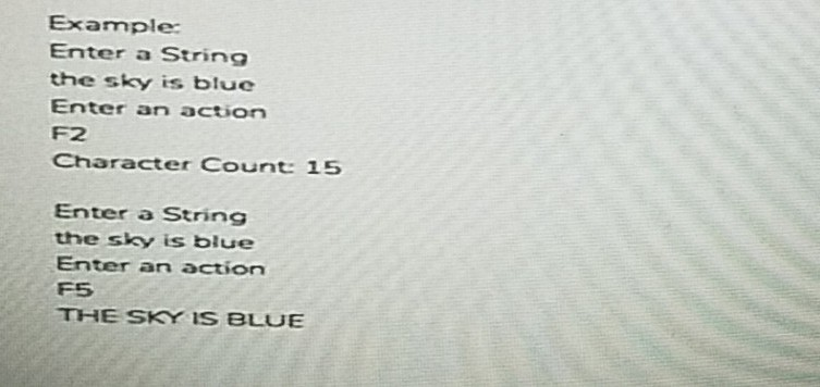 1 Part 1 Write a program that uses a String and performs