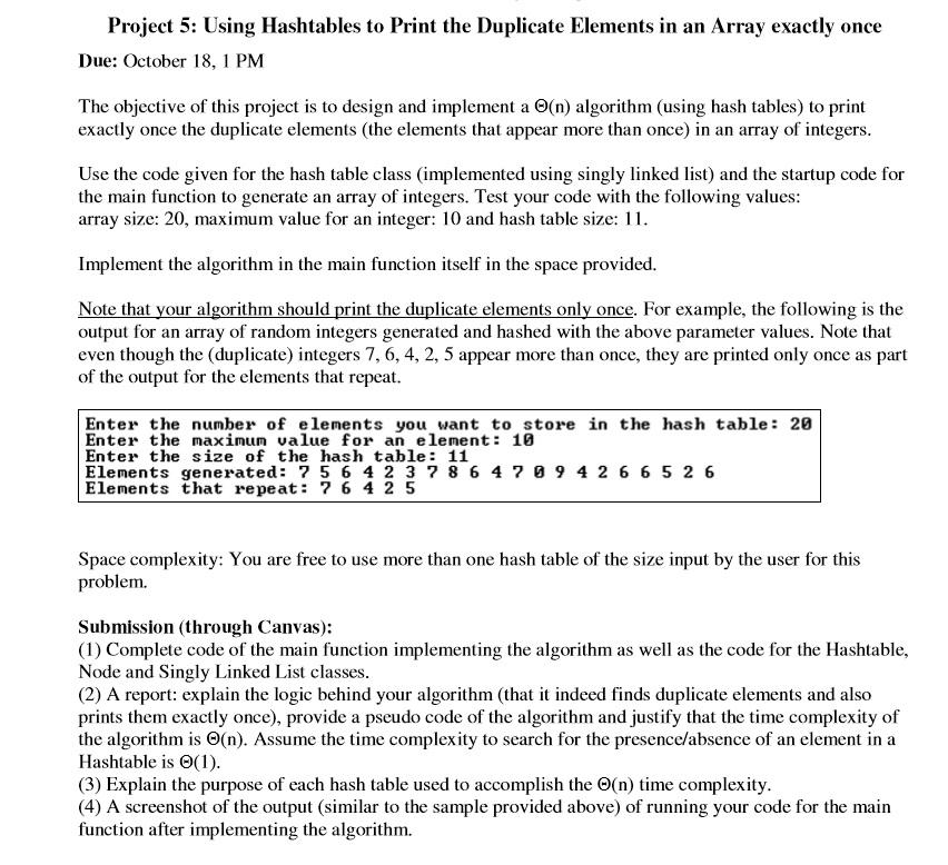Please code in C++. Please make it copyable and include screenshots! Project