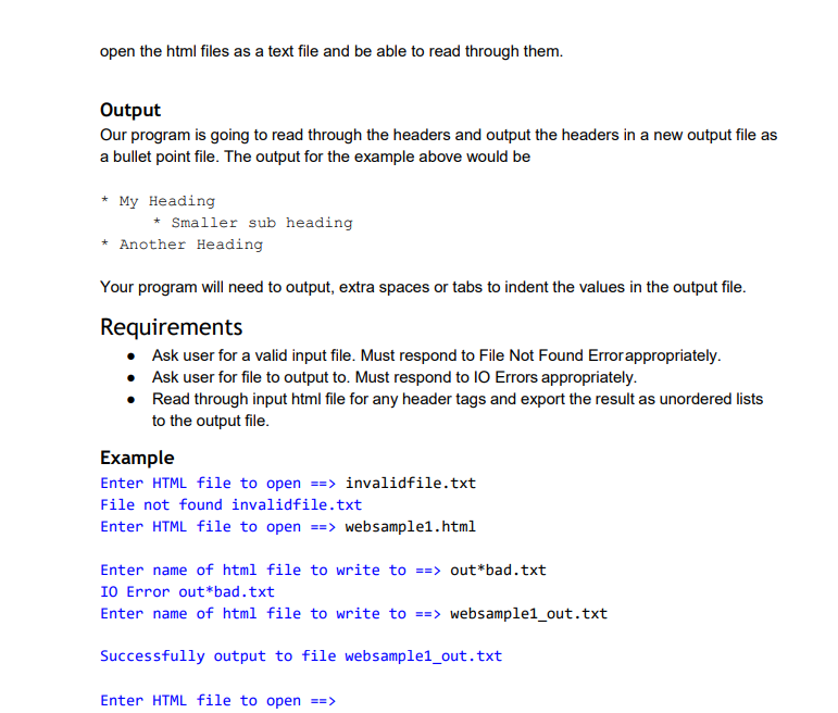 to output is Output 1 *Heading 1 *Heading 2 *Heading 3 *Heading