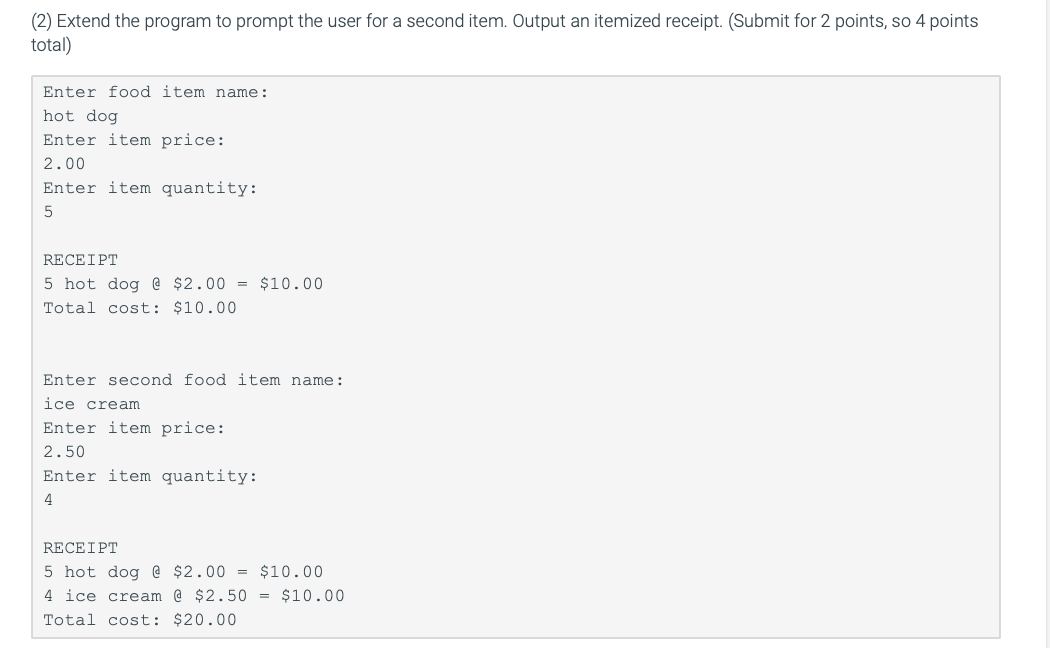 for grading. Below, type any needed input values in the first box,