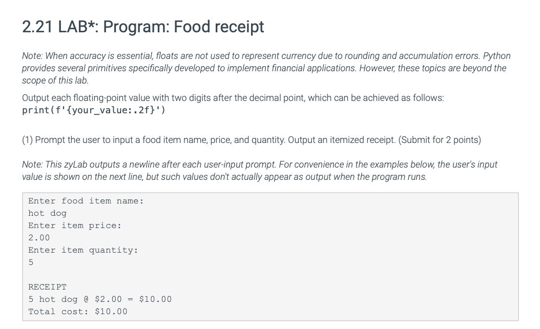 then click Run program and observe the program's output in the second