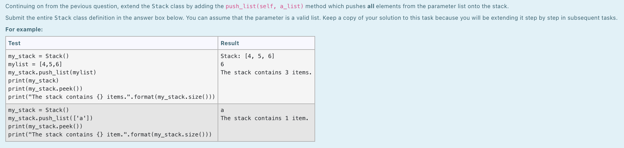 == [] def push(self, item): self.__items.append(item) def pop(self): if self.is_empty(): raise IndexError('ERROR: