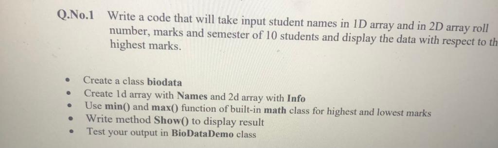  NOTE: need in java 10 student name : Usman , Rayan