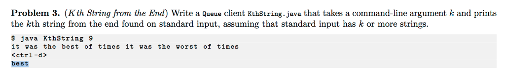 [JAVA] please solve this and do not change the format Problem 3.