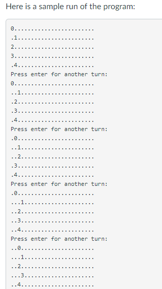 program ending like this Build a program that simulates a horse race.