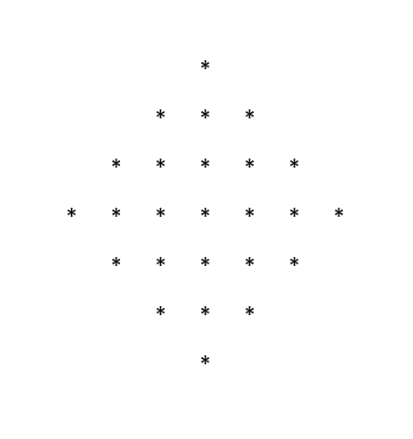 In Java write a program that uses nested loops to print the