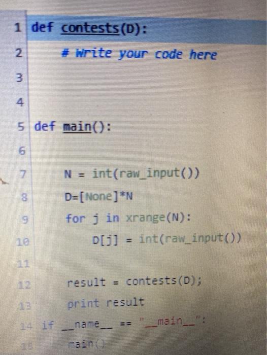 match them. You are creating a coding contest for a college. You