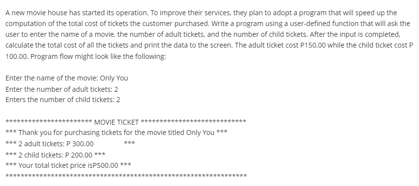 In your own IDE: write the solution of the programming problem below.