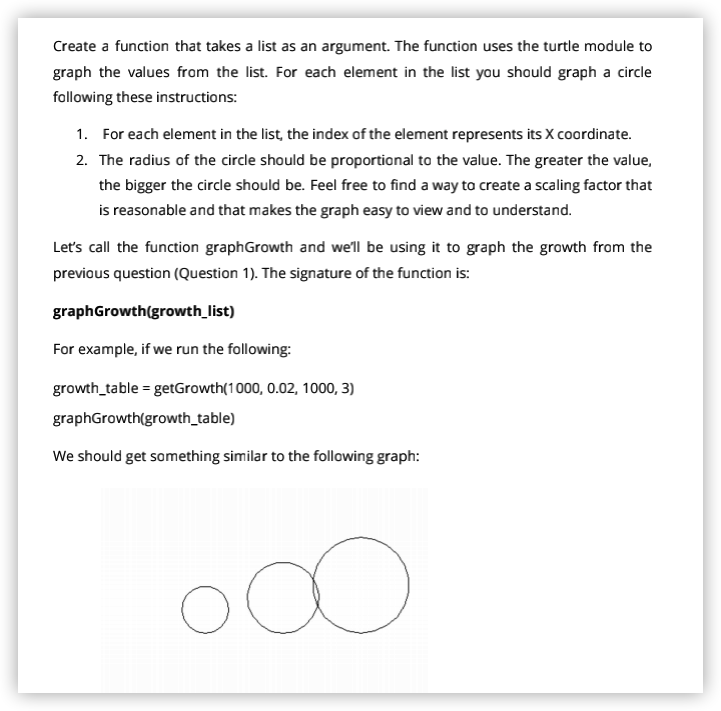 Use Python Create a function that takes a list as an argument.