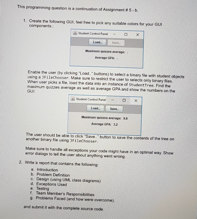  (in java programming language) help me in this GUI question AND