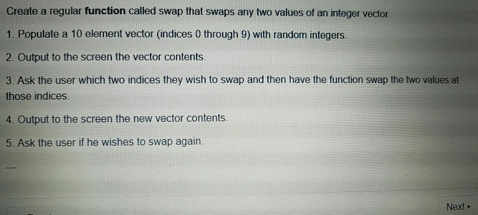 Create a regular function called swap that swaps any two values