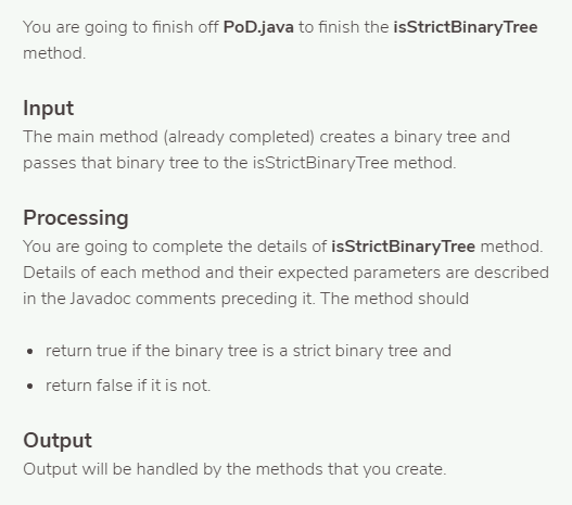 if the binary tree is a strict binary tree, in which *