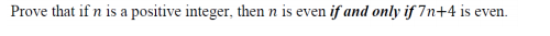 Prove that if n is a positive integer, then n is