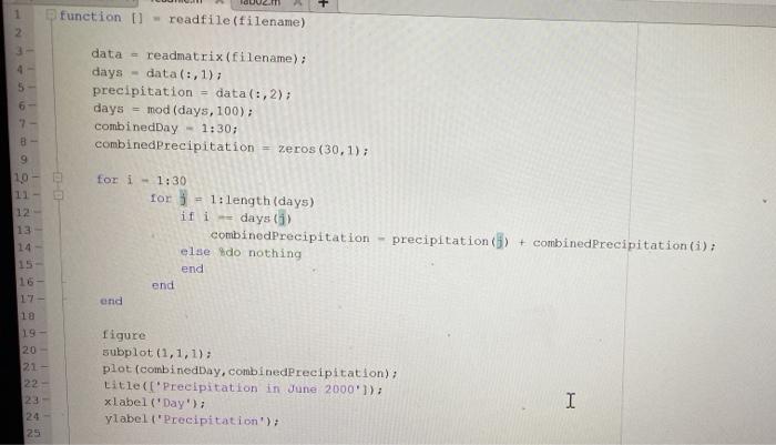  fix the error 1 2 function - readfile(filename) 3 5 data