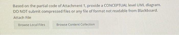  Based on the partial code of Attachment 1, provide a CONCEPTUAL