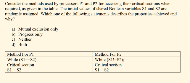 Please answer all the questions with details Consider the methods used by
