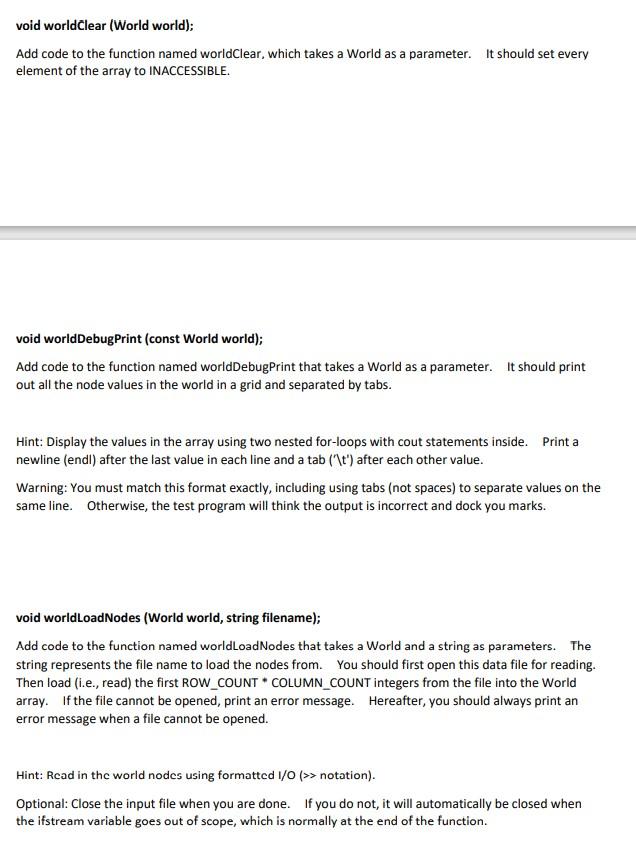  void worldFindValue (const World world, int& result_row, int& result_column, NodeValue value_to_find);