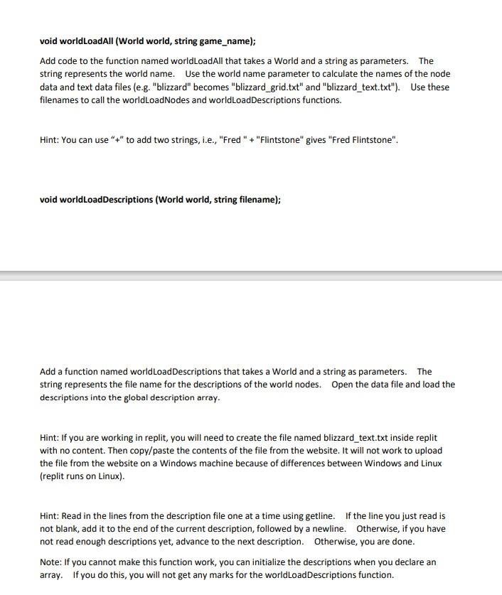 Add code to the function named worldFindValue. The function should takes a