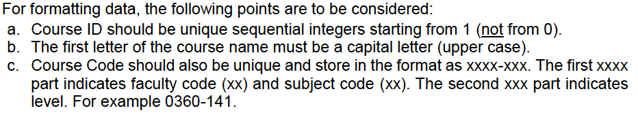 them into an array of structures Once all data have been formatted