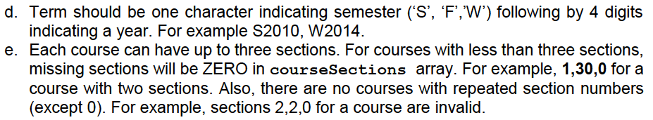 and stored, your program should be able to a. Add new course