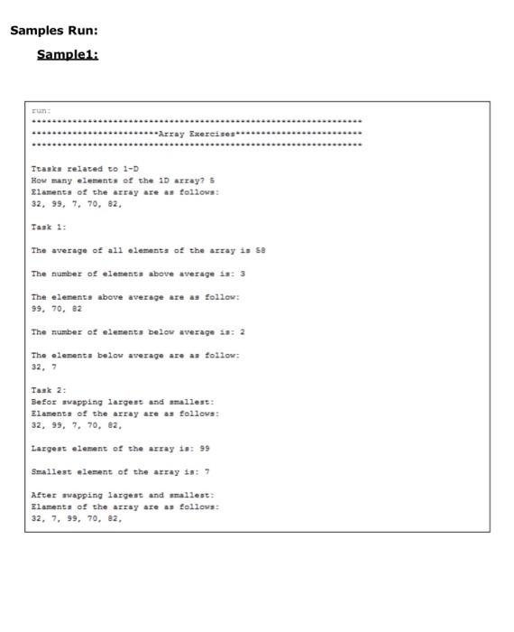 the sample output LAB EXERCISE: 1. Create a new project with the
